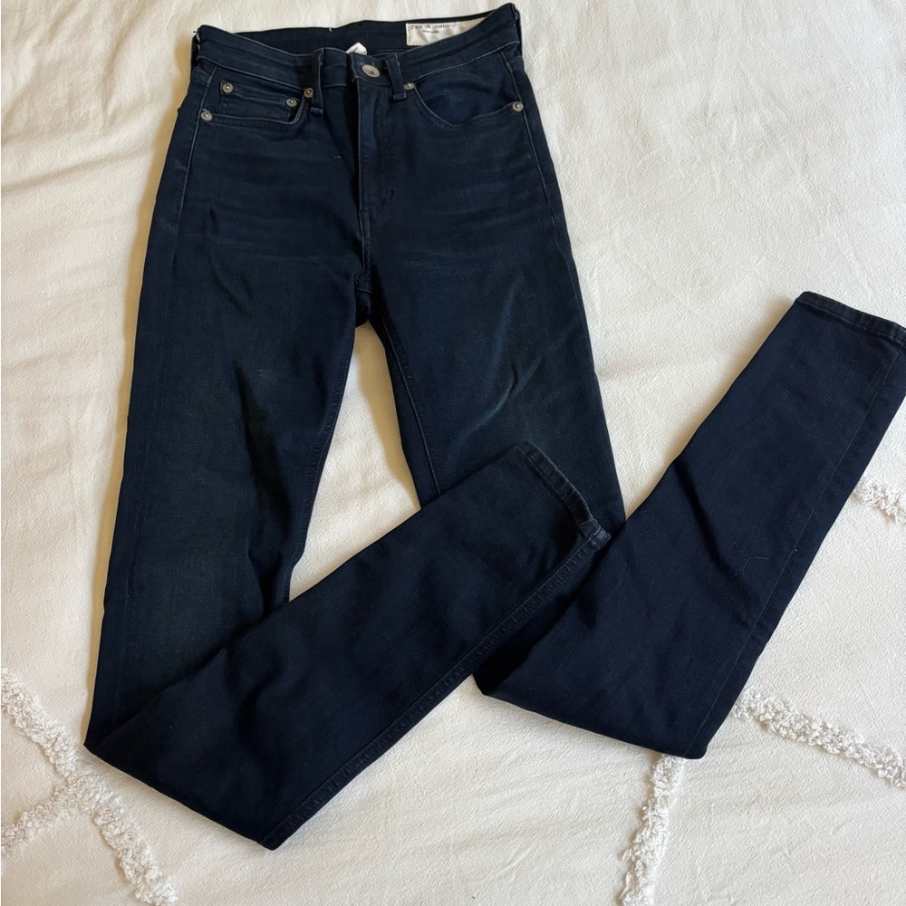 Rag and Bone Nina High Rise Dark Blue Skinny Jean